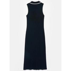 Mint Velvet Navy Jersey Sleeveless Polo Midi Dress
